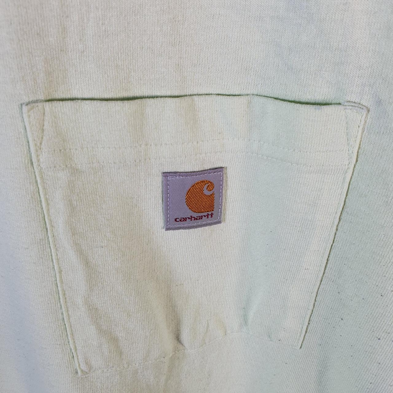 Vintage Carhartt Pocket T Shirt Womens Large Green Workwear Chore Utility Loose Fit