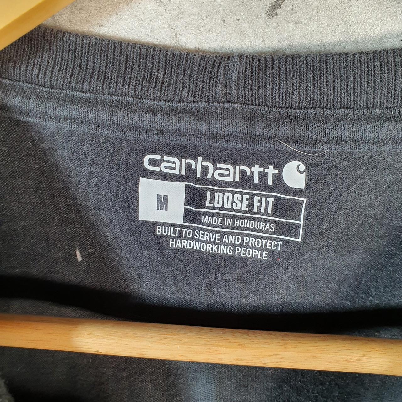 Vintage Carhartt Pocket T Shirt Men’s Medium Black Workwear Chore Utility Loose Fit C9234
