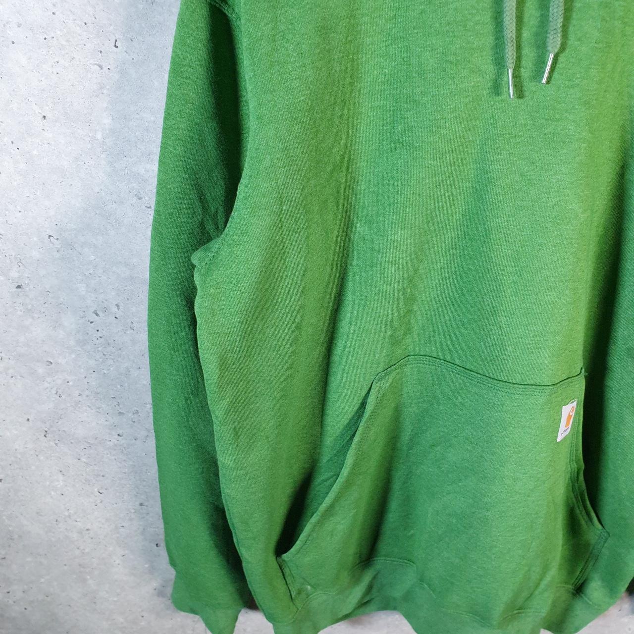 Vintage Carhartt Hoodie Men’s Medium Green Pullover Blank USA Loose Fit