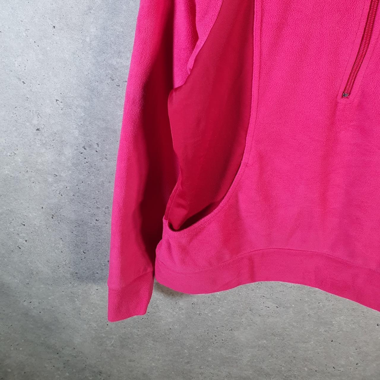 Vintage Reebok 1/4 Zip Fleece Sweatshirt  Womens Large Pink Full Zip Logo