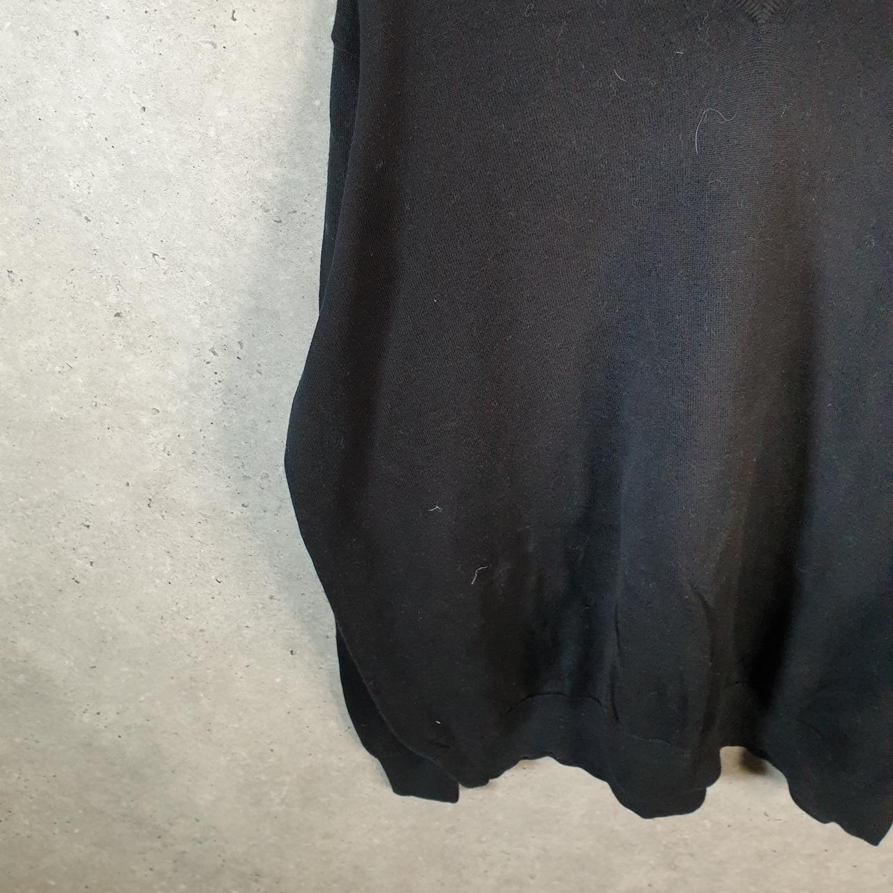 Vintage Lacoste Sweatshirt Men’s 2XL Black Pullover Logo Y2K Jumper Logo Casual