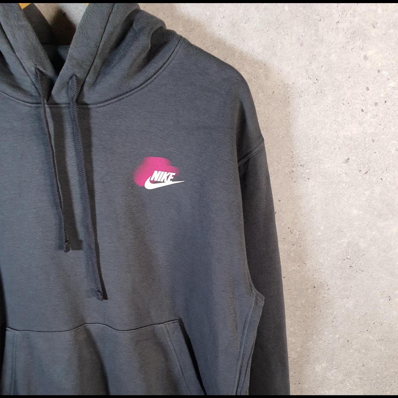 Vintage Nike Club Hoodie Men’s Large Black Swoosh Y2K Pullover Sweatshirt Logo