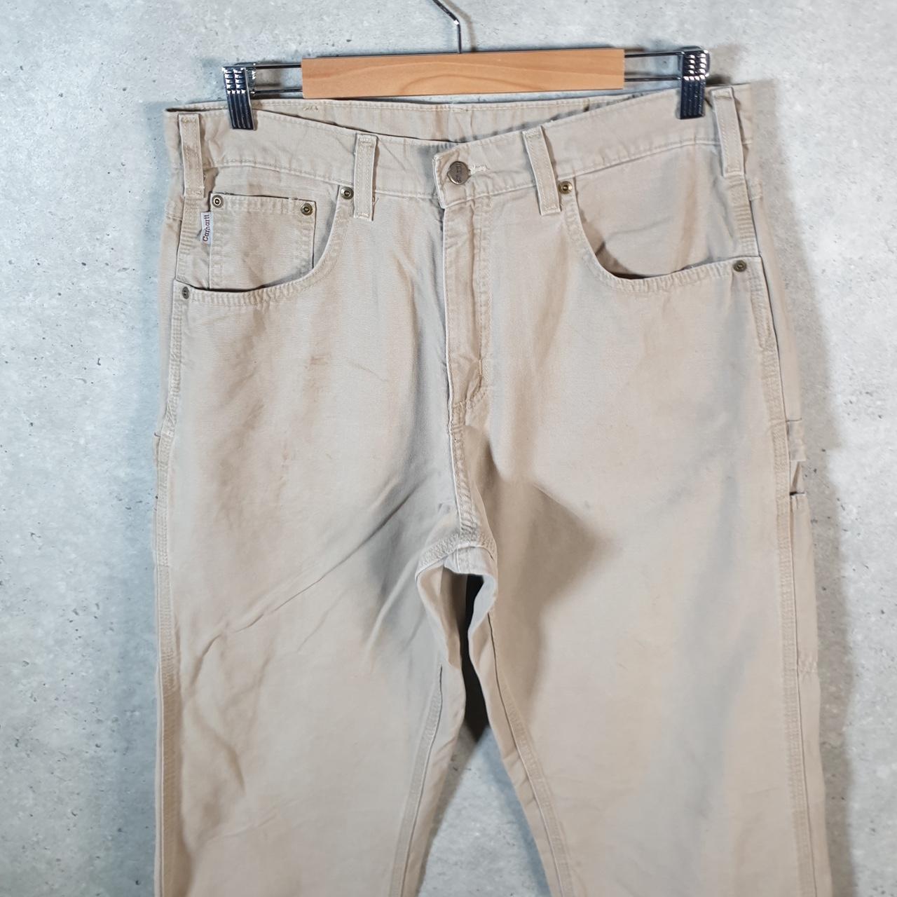 Vintage Carhartt Carpenter Trousers Mens W34 L29 Brown Loose Fit Workwear