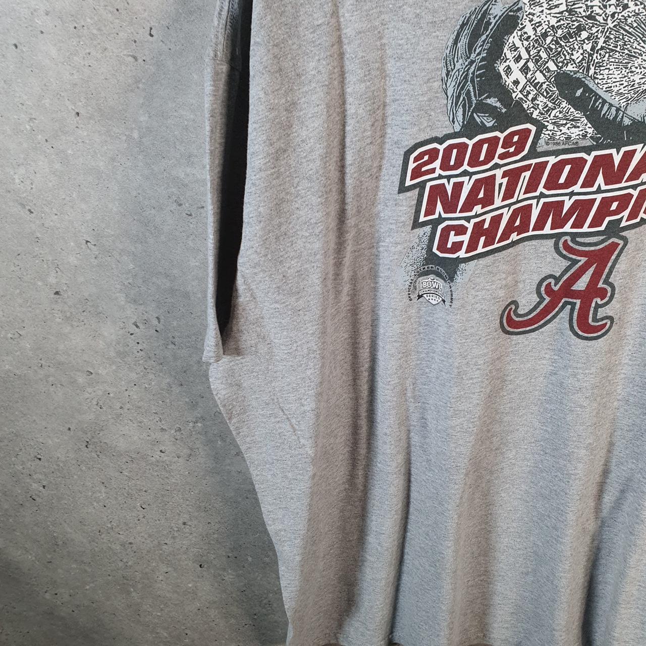 Vintage Nike Team 2009 Alabama Crimson Tide T Shirt Men’s 2XL Grey Swoosh Athletic