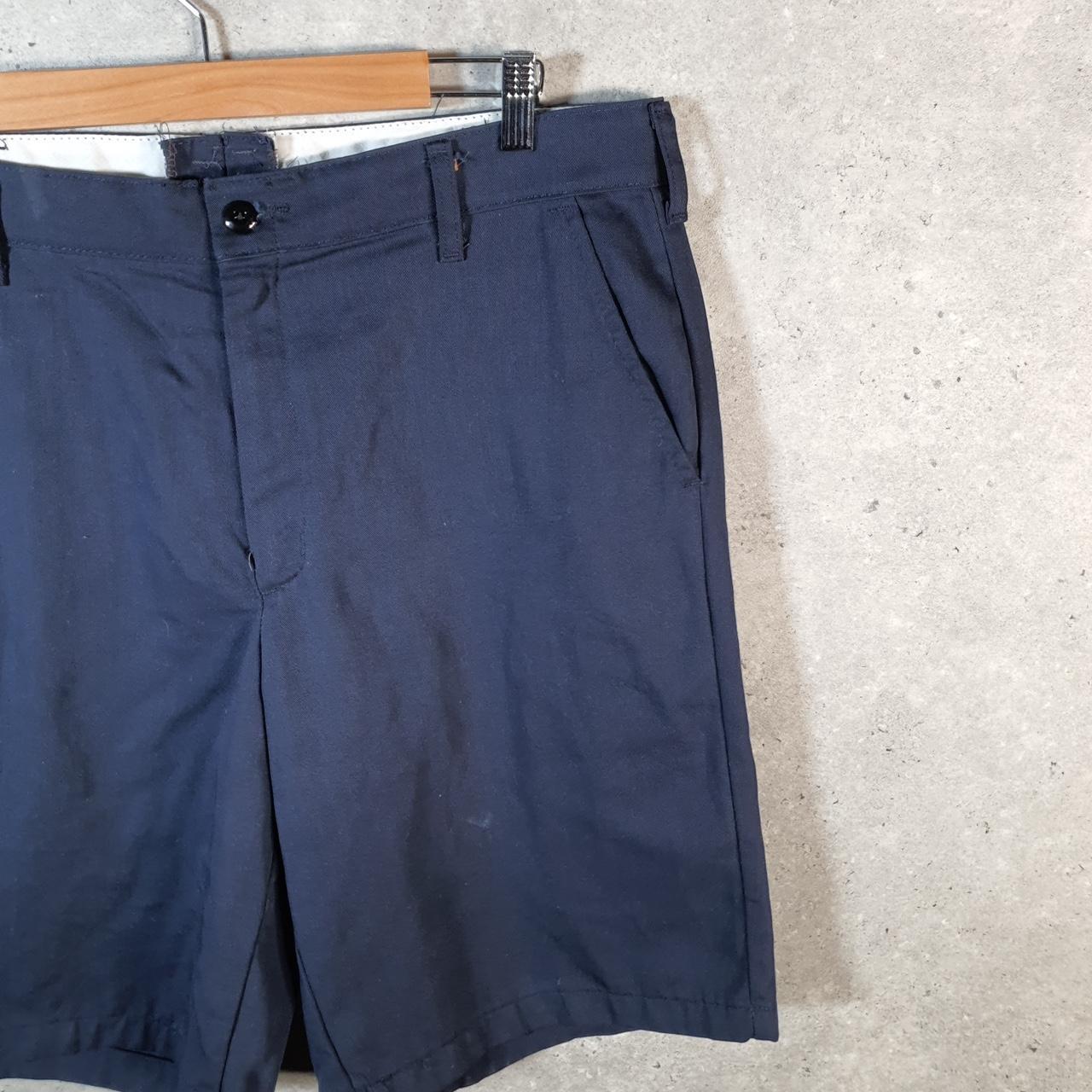 Vintage Red Kap Golf Chino Shorts Jorts Cargo Men’s W38 Navy Blue Baggy Cotton