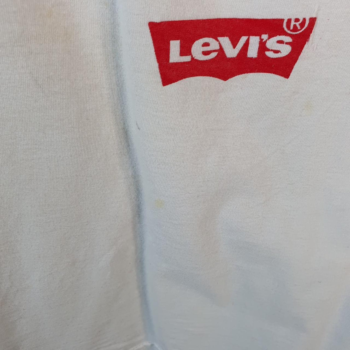 Vintage Levis Spellout T Shirt Shirt Men’s Small Regular Fit White Logo Athletic