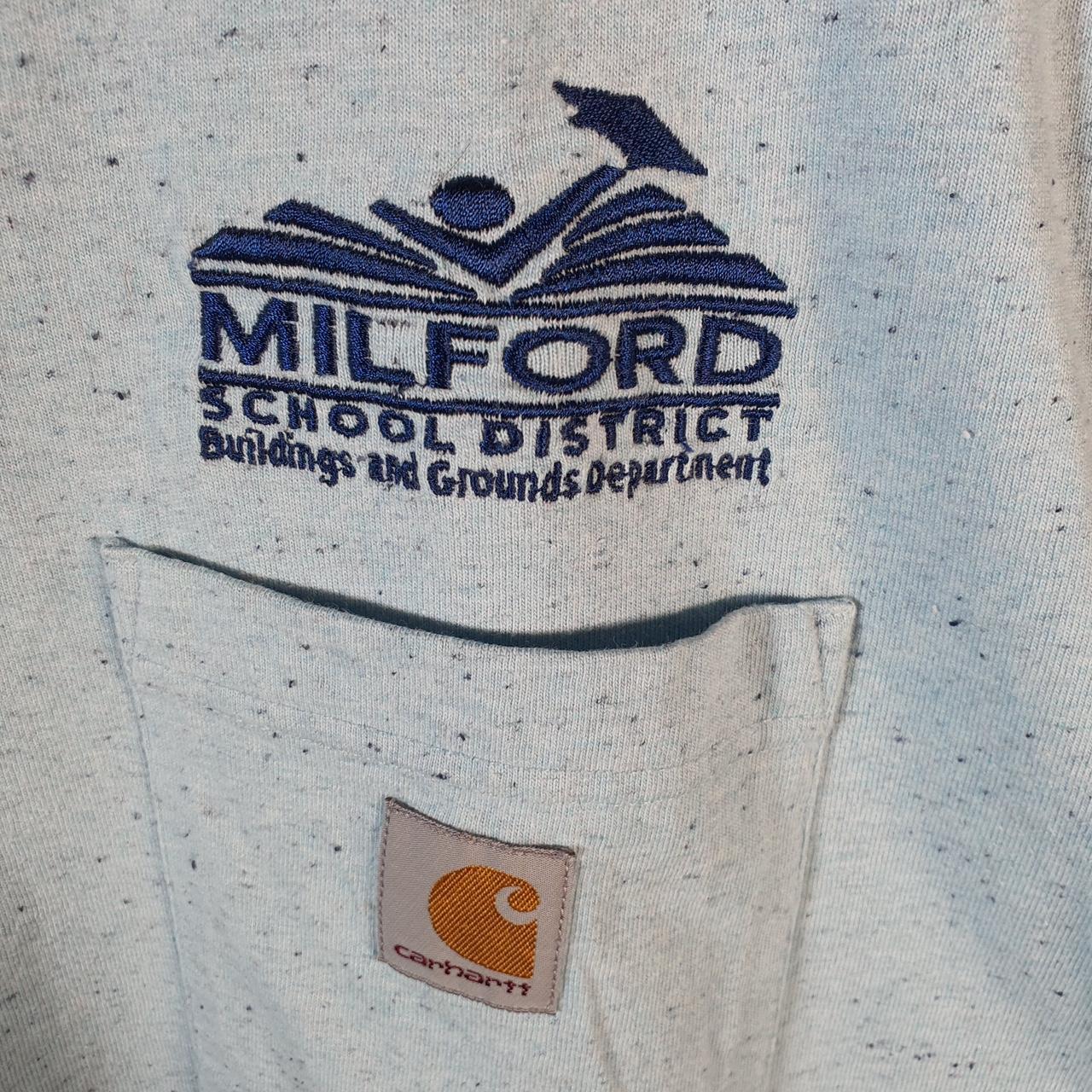 Vintage Carhartt Pocket T Shirt Men’s Medium Blue Workwear Chore Utility Loose Fit C9226