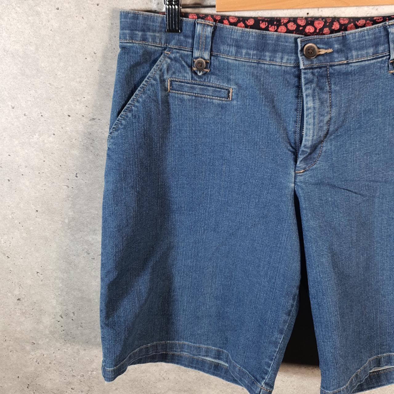 Vintage Lee Low Rise Baggy Shorts Jorts Cargo Womens W34 Blue Relaxed Denim A4578