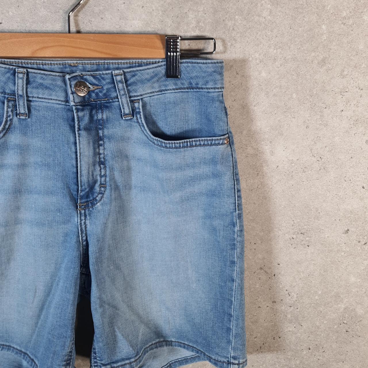 Vintage Lee Baggy Shorts Jorts Cargo Womens W30 Blue Denim Relaxed Cargo