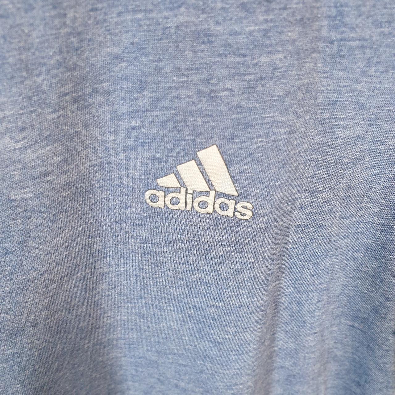 Vintage Adidas T Shirt Shirt Men’s Medium Blue Three Stripes Logo Athletic C9957