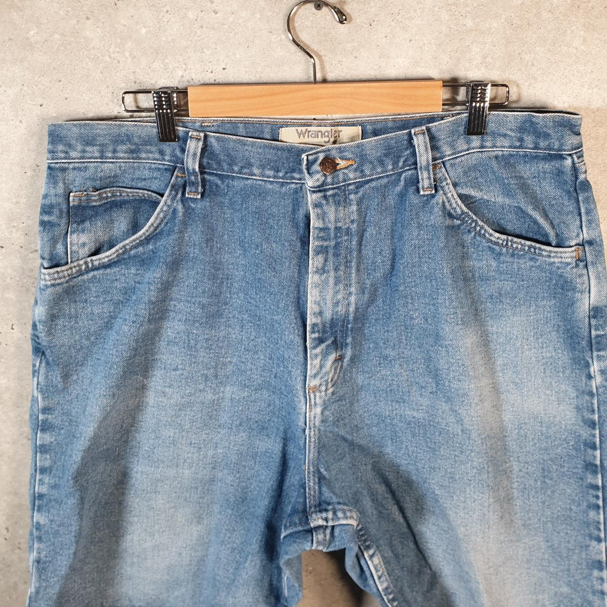 Vintage Wrangler Baggy Y2K Hip Hop Jorts Shorts Mens W38 Blue Denim USA Big Fish Vintage