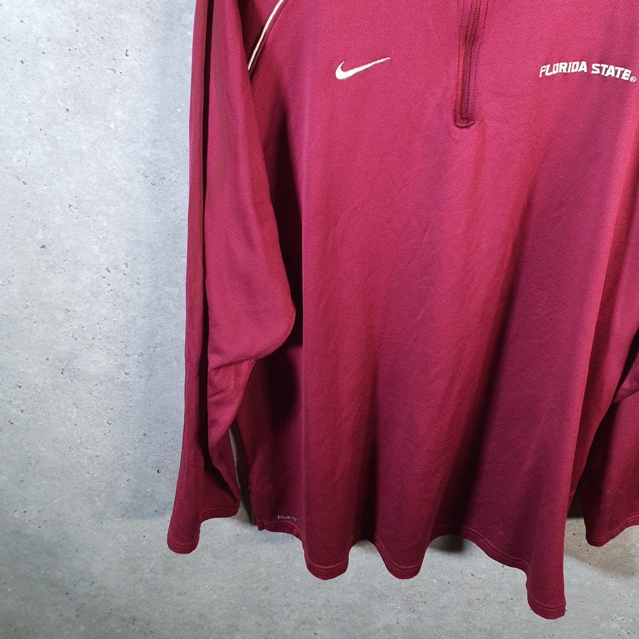Vintage Nike Team Florida State 1/4 Zip Sweatshirt Men’s 2XL Red Swoosh Y2K Pullover
