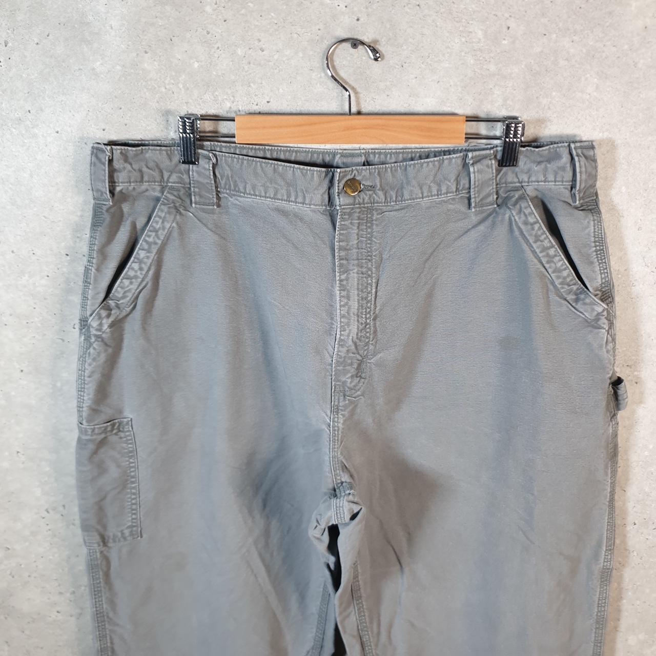 Vintage Carhartt Carpenter Trousers Mens W40 L26 Grey Dungaree Fit Workwear