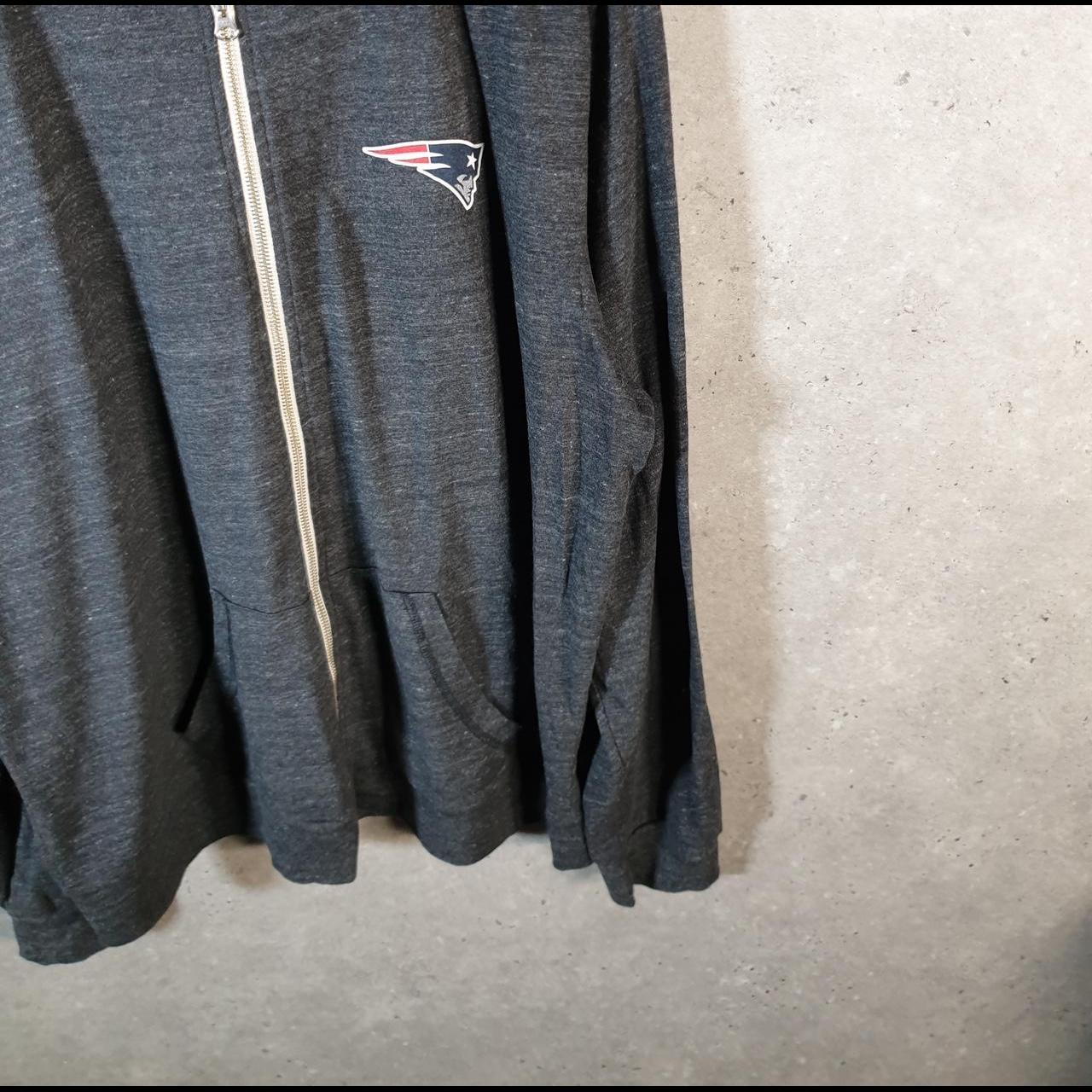 Vintage NFL New England Patriots Hoodie Mens XL Grey Full Zip USA Pro Sport