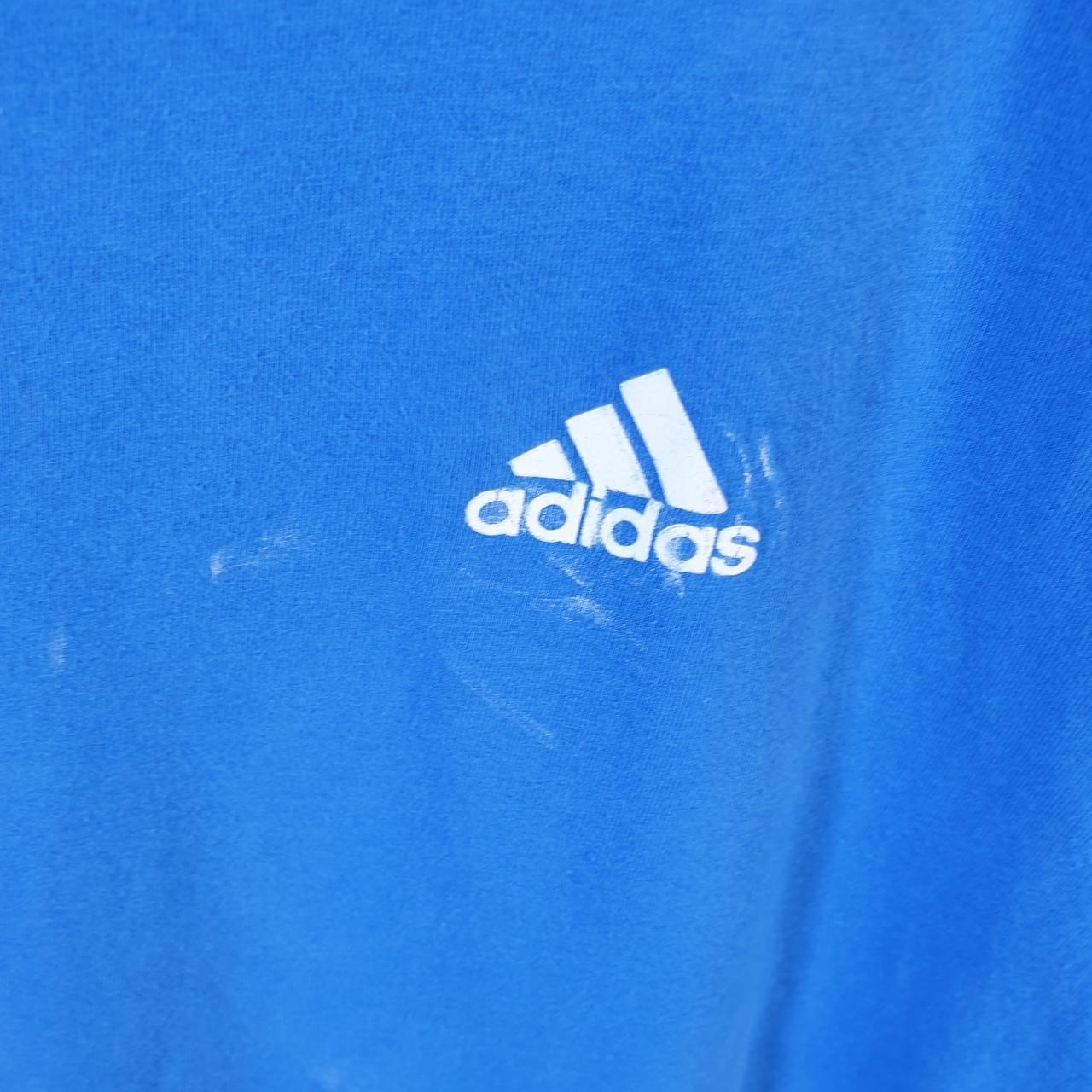 Vintage Adidas Go Tee T Shirt Shirt Men’s XL Blue Three Stripes Logo Athletic C9908