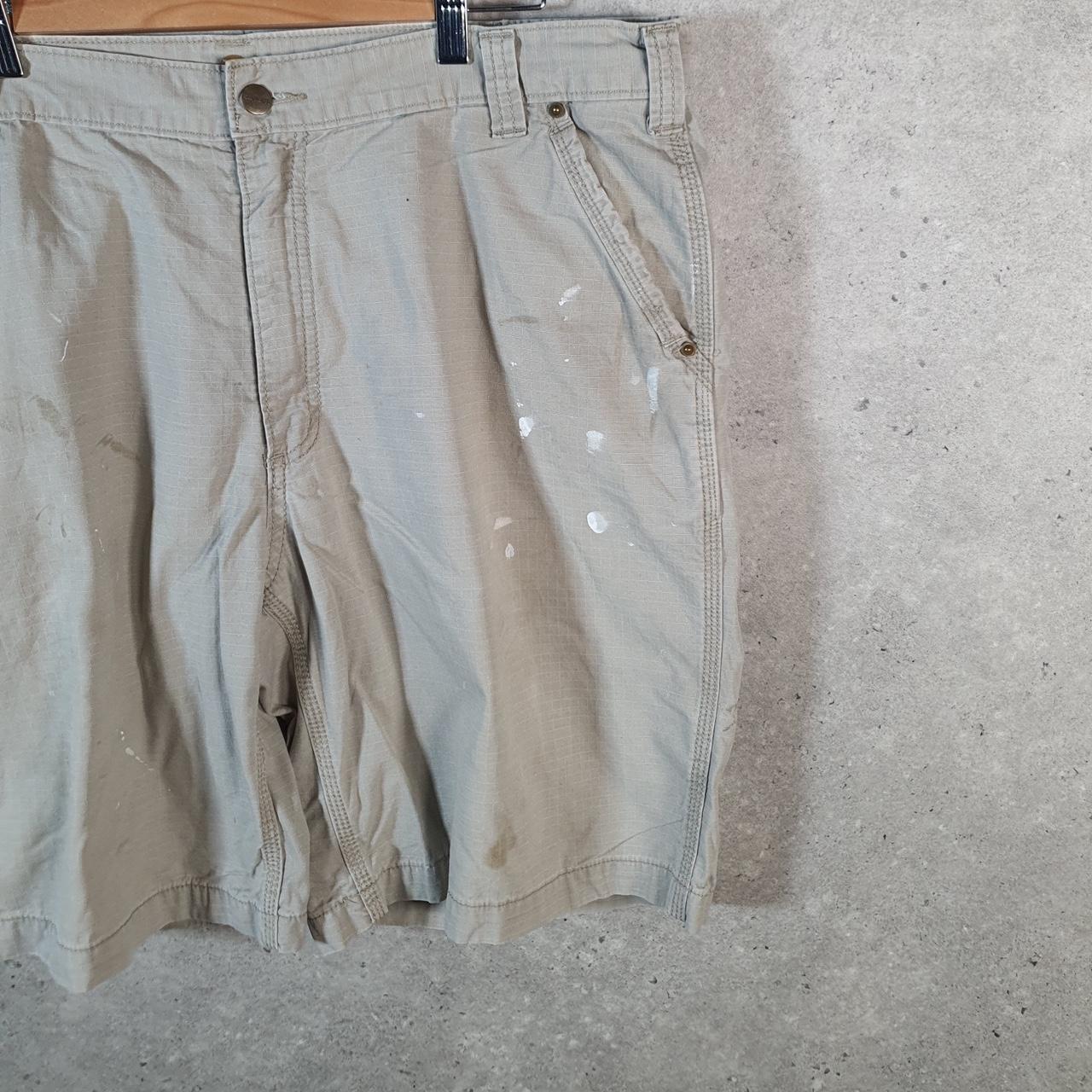 Vintage Carhartt Baggy Carpenter Shorts Jorts Cargo Men’s W40 Beige Relaxed Fit Workwear Big Fish Vintage
