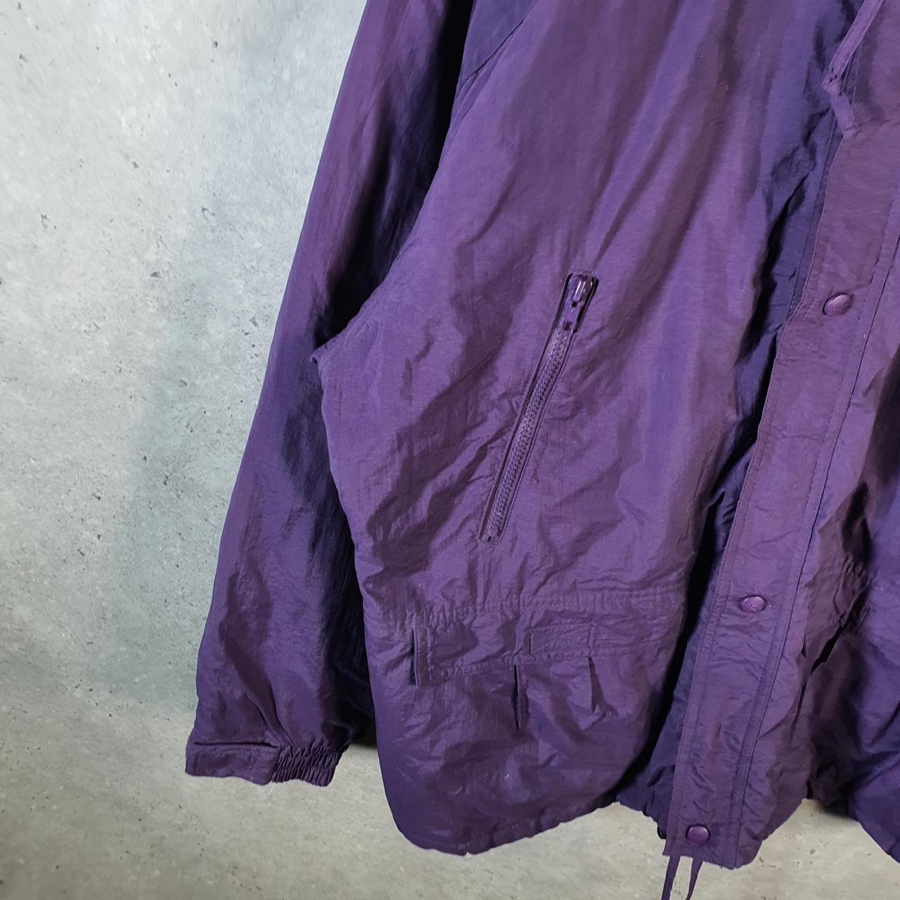 Vintage L.L. Bean Outdoors Nylon Jacket Mens Large Purple Korea Waterproof Hooded