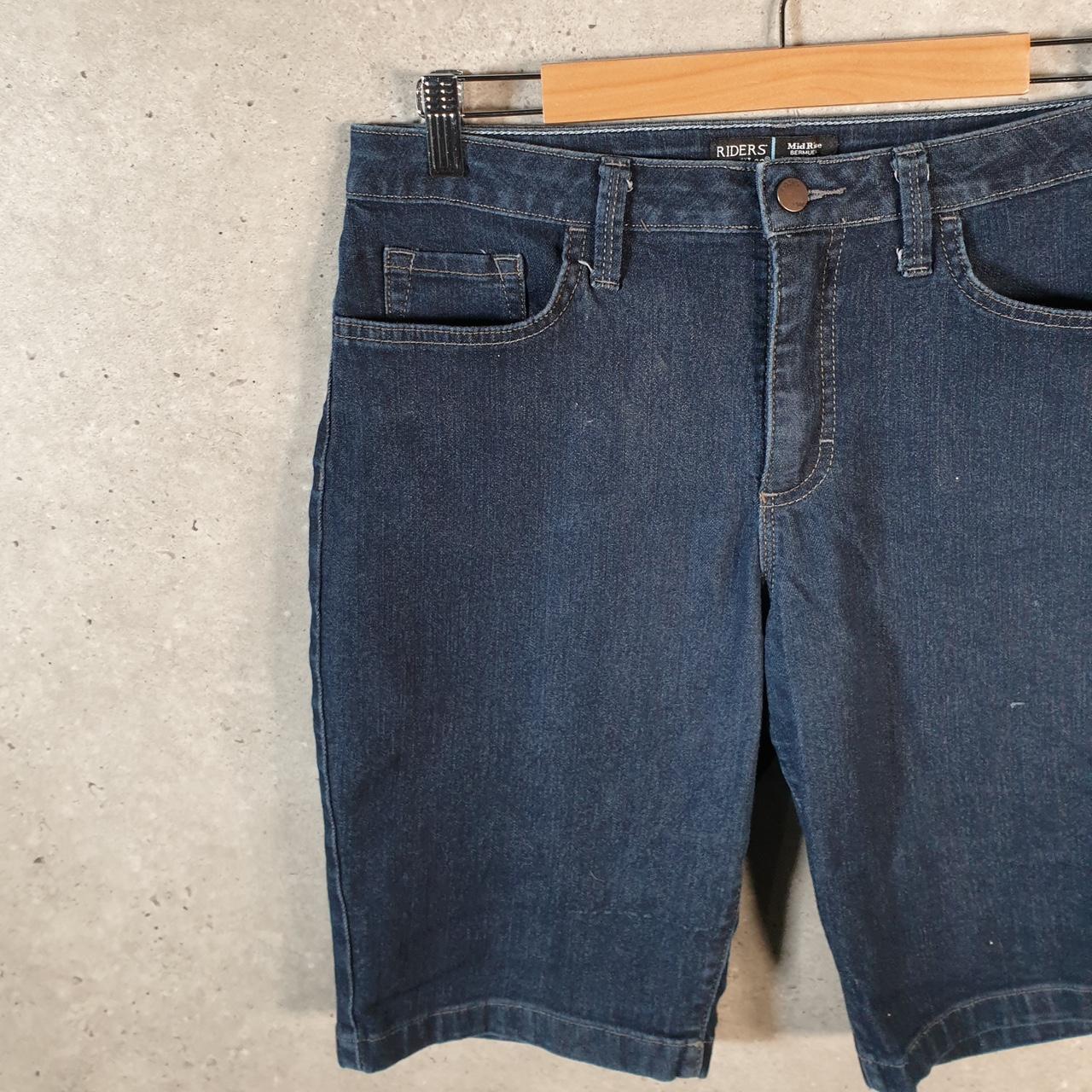 Vintage Lee Baggy Shorts Jorts Cargo Womens W32 Blue Relaxed Denim