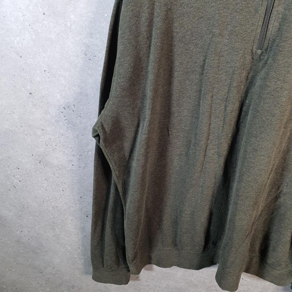 Vintage Ralph Lauren Polo Sweatshirt Men’s XL Khaki Green Cotton 1/4 Zip Pony