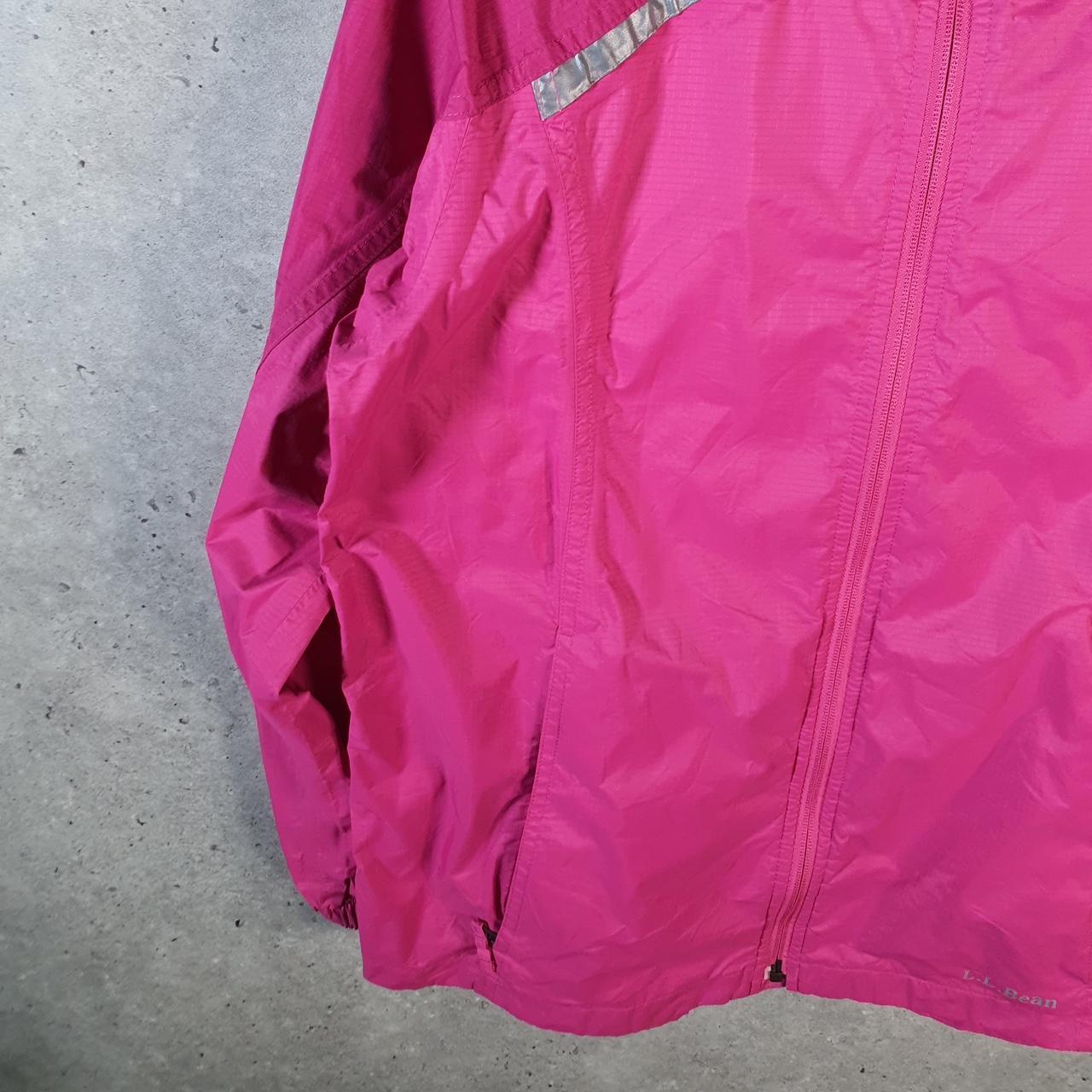 Vintage L.L. Bean Outdoors Nylon Jacket Womens XL Pink Waterproof Hooded