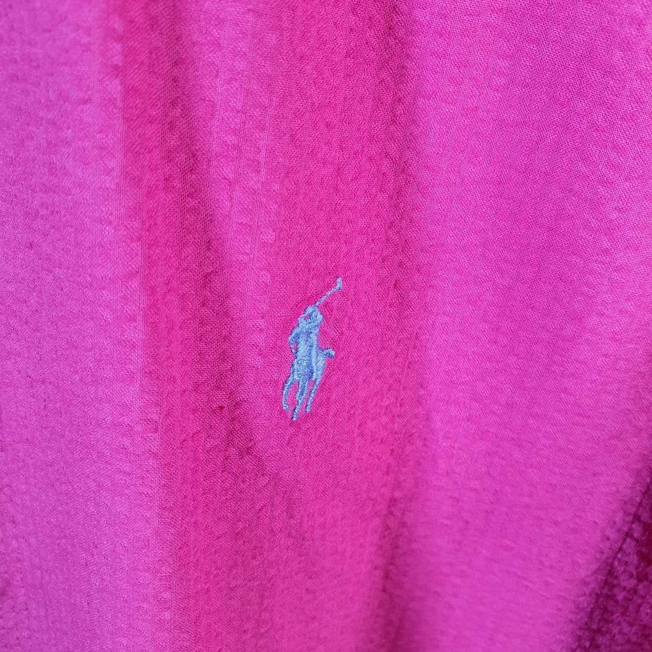 Vintage Ralph Lauren Button Down Shirt Men’s Large Pink Classic Cotton Pony Casual Big Fish Vintage