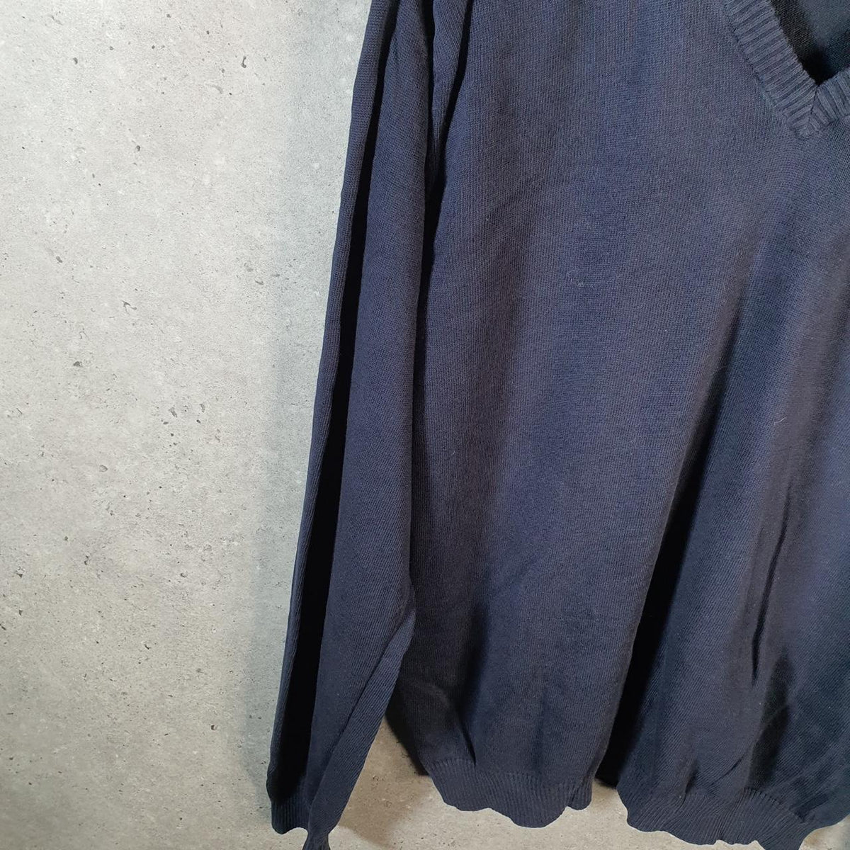 Vintage Lacoste Sweatshirt Men’s Medium Navy Blue Pullover Logo Y2K Jumper Logo