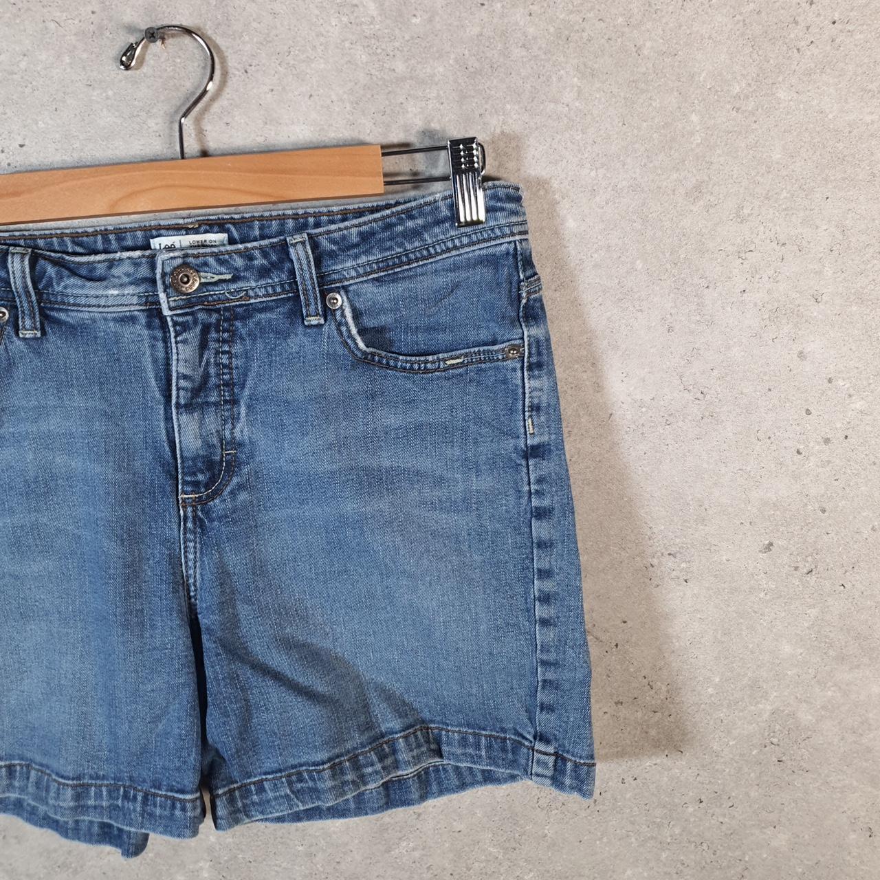 Vintage Lee Baggy Shorts Jorts Cargo Womens W30 Blue Denim Relaxed Cargo