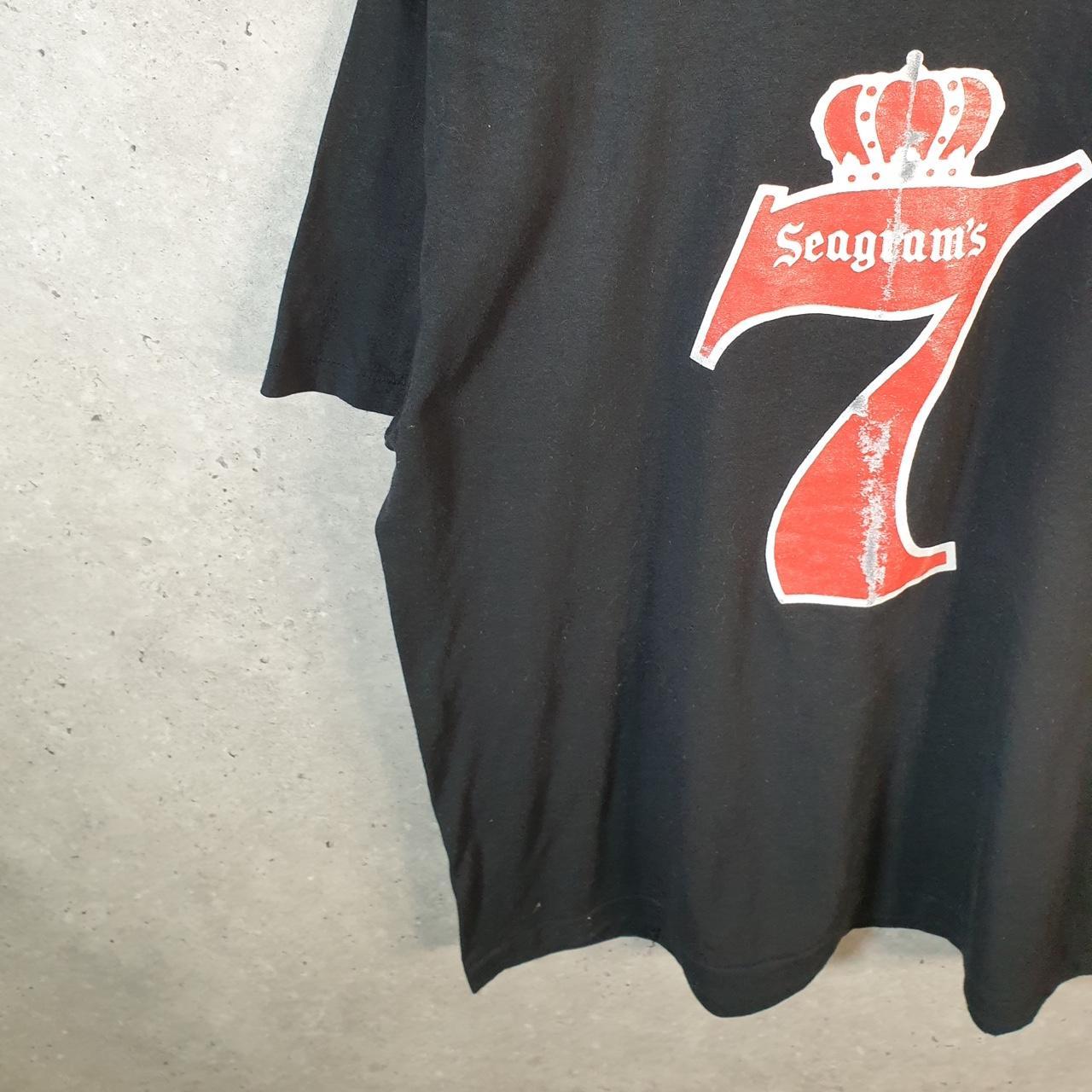 Vintage Hanes Seagrams Crown 90s USA Single Stitch T Shirt Men’s XL Black