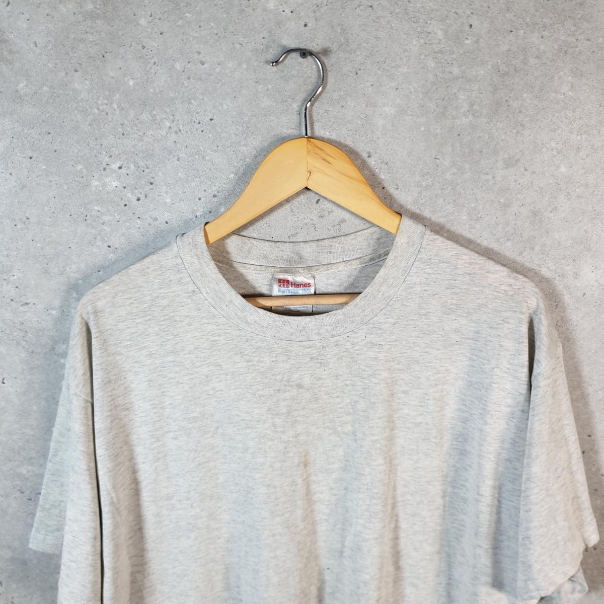 Vintage Hanes 50/50 Always Ready 1994 USA Single Stitch T Shirt Men’s Large Grey Big Fish Vintage