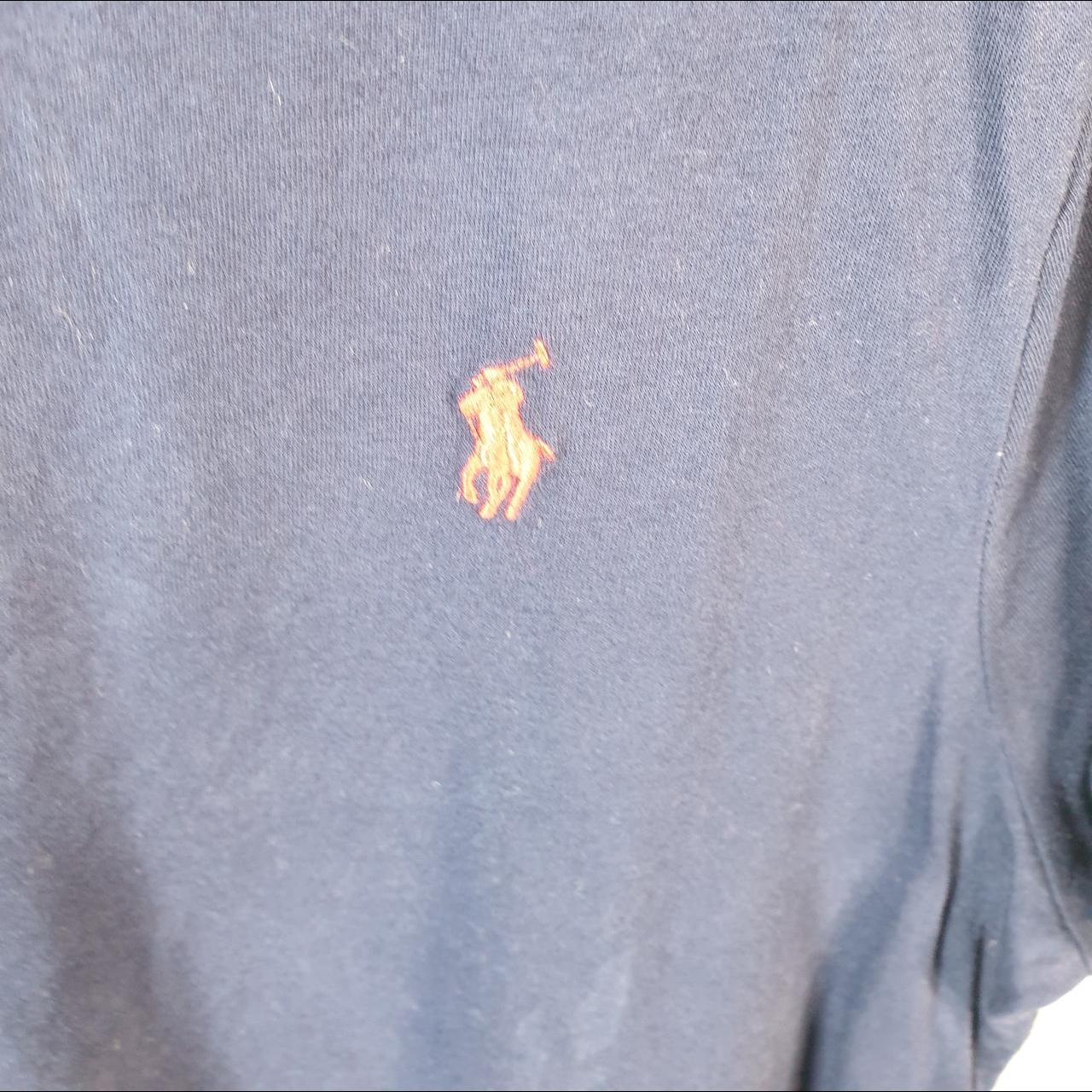 Vintage Ralph Lauren Polo T Shirt Men’s XL Blue Embroidered Pony Custom Slim Fit C9032