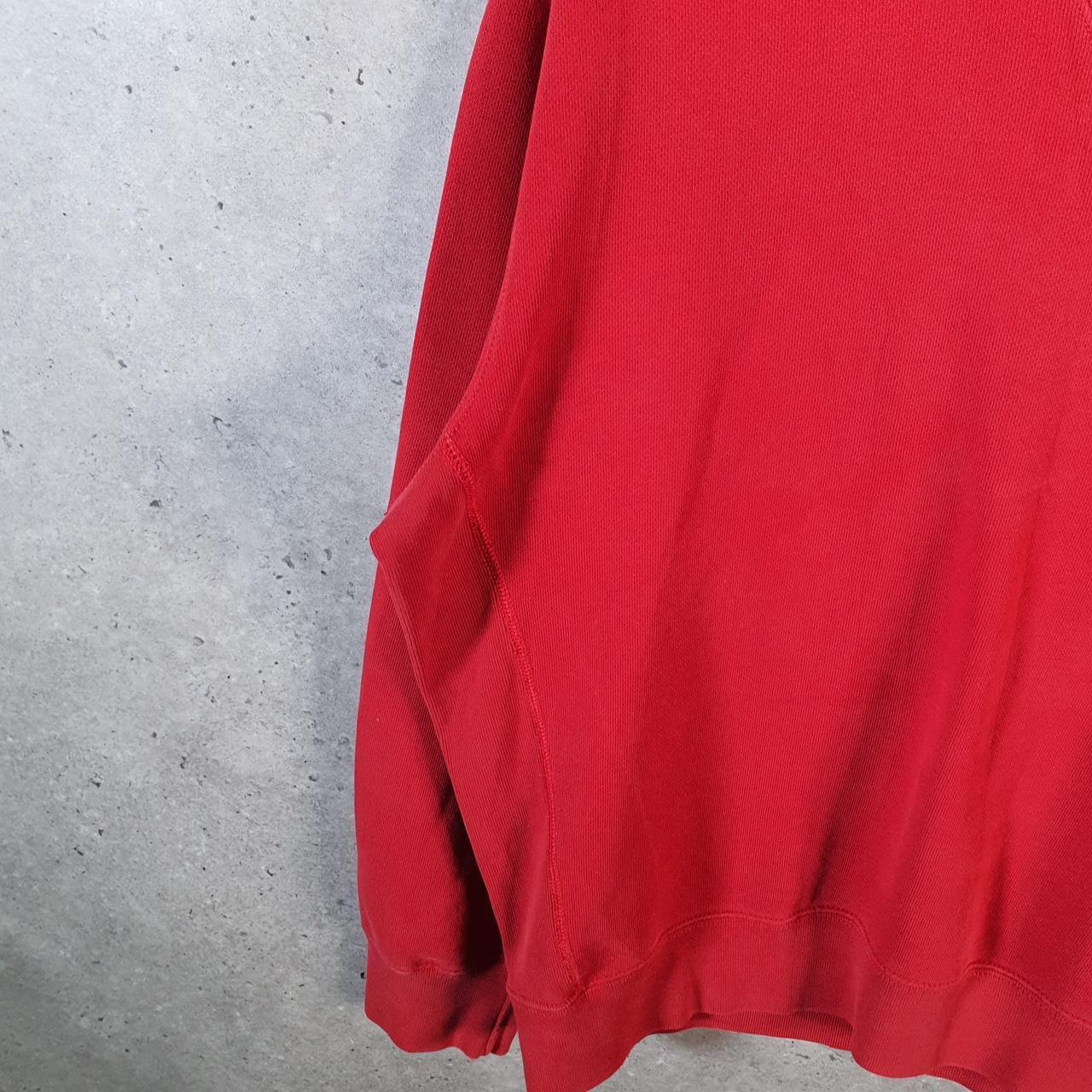 Vintage Ralph Lauren Polo Sweatshirt Men’s Large Red Boxy Baggy Cotton Pullover Pony