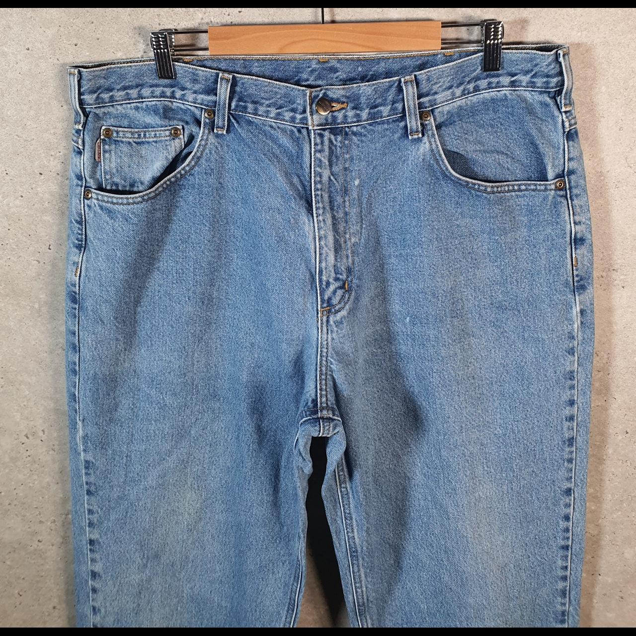 Vintage Carhartt FR Workwear Carpenter Jeans Mens W40 L30 Blue Denim Dungaree Fit USA