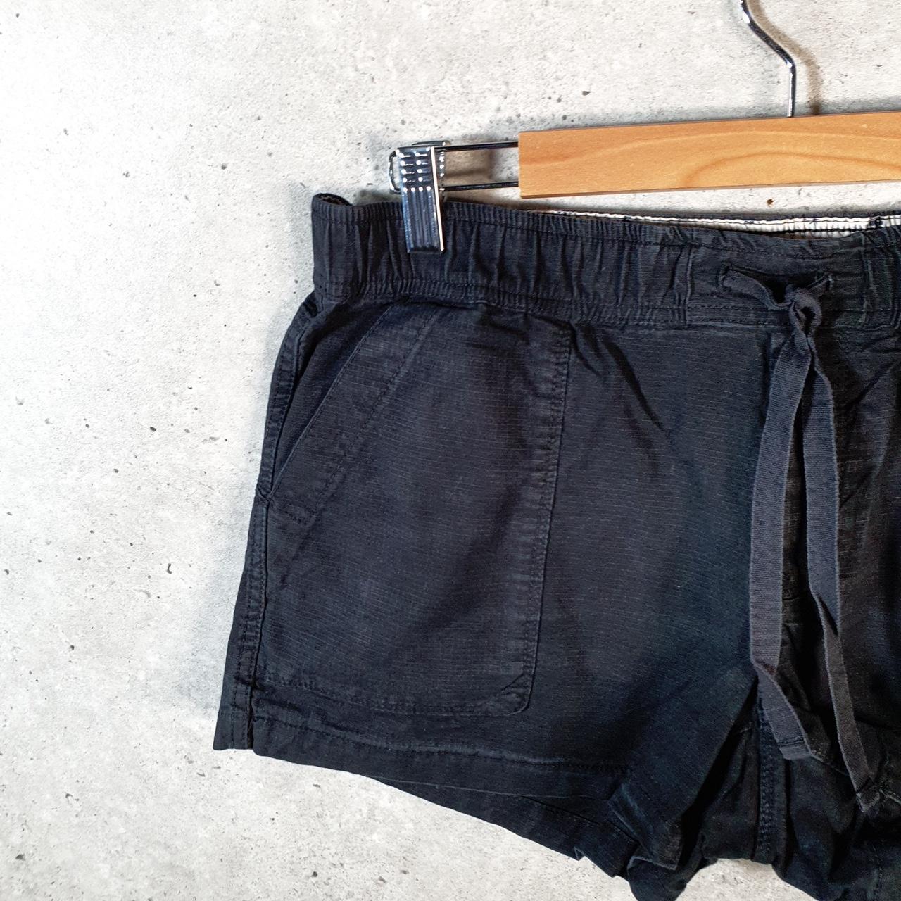 Vintage The North Face TNF Shorts Jorts Chino Cargo Womens Large Black Baggy Cotton