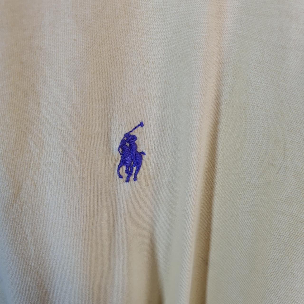 Vintage Ralph Lauren Polo Sport T Shirt Men’s 2XL Yellow  Classic Fit Embroidered Pony C8715