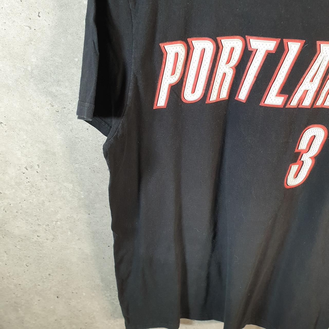 Vintage Adidas Go Tee NBA Portland 3 T Shirt Men’s Medium Black Three Stripes Logo Athletic
