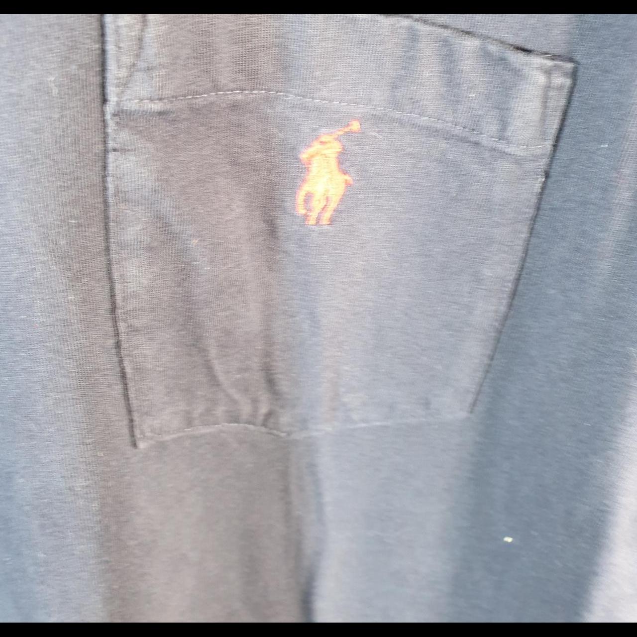 Vintage Ralph Lauren Polo T Shirt Men’s Medium Navy Blue Embroidered Classic Fit Pony C8570