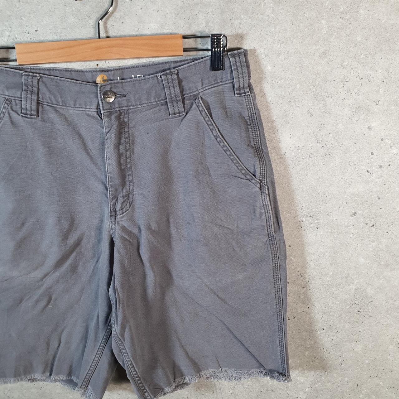 Vintage Carhartt Baggy Carpenter Shorts Jorts Cargo Men’s W33 Grey Relaxed Fit Workwear A4872