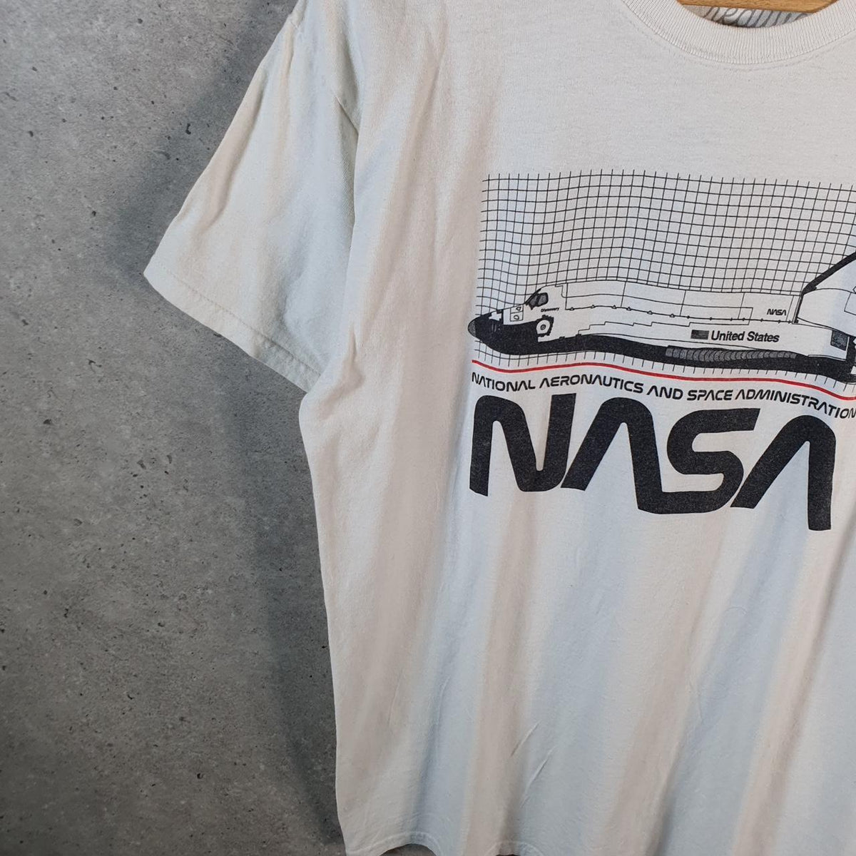 Vintage Creative Empire NASA T Shirt Men’s Large White Logo Graphic Spellout