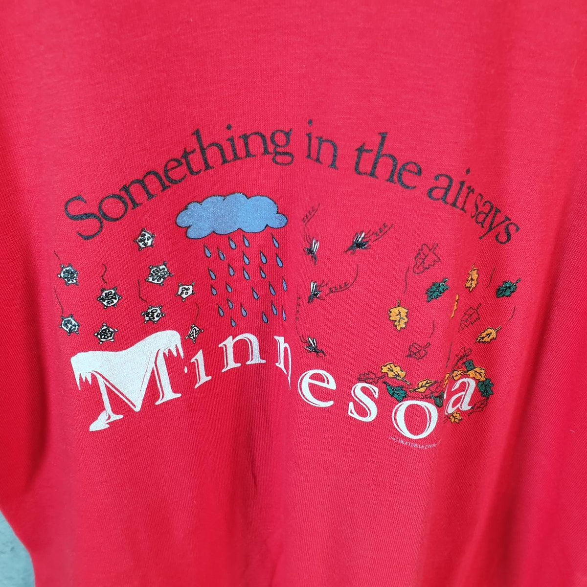Vintage Hanes Airways Minnesota USA Single Stitch T Shirt Men’s Small Red C9400