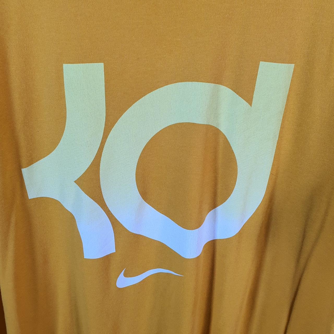 Vintage Nike Dri Fit Kevin Durrant KD T Shirt Men’s Large Orange Logo Swoosh Athletic