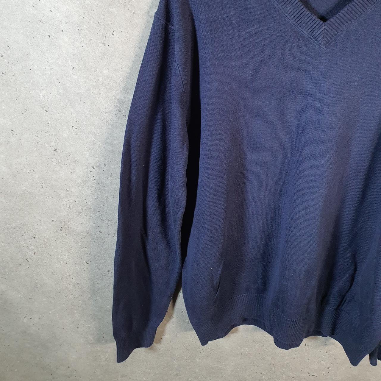 Vintage Lacoste Sweatshirt Men’s Large Navy Blue Pullover Logo Y2K Jumper Logo Casual