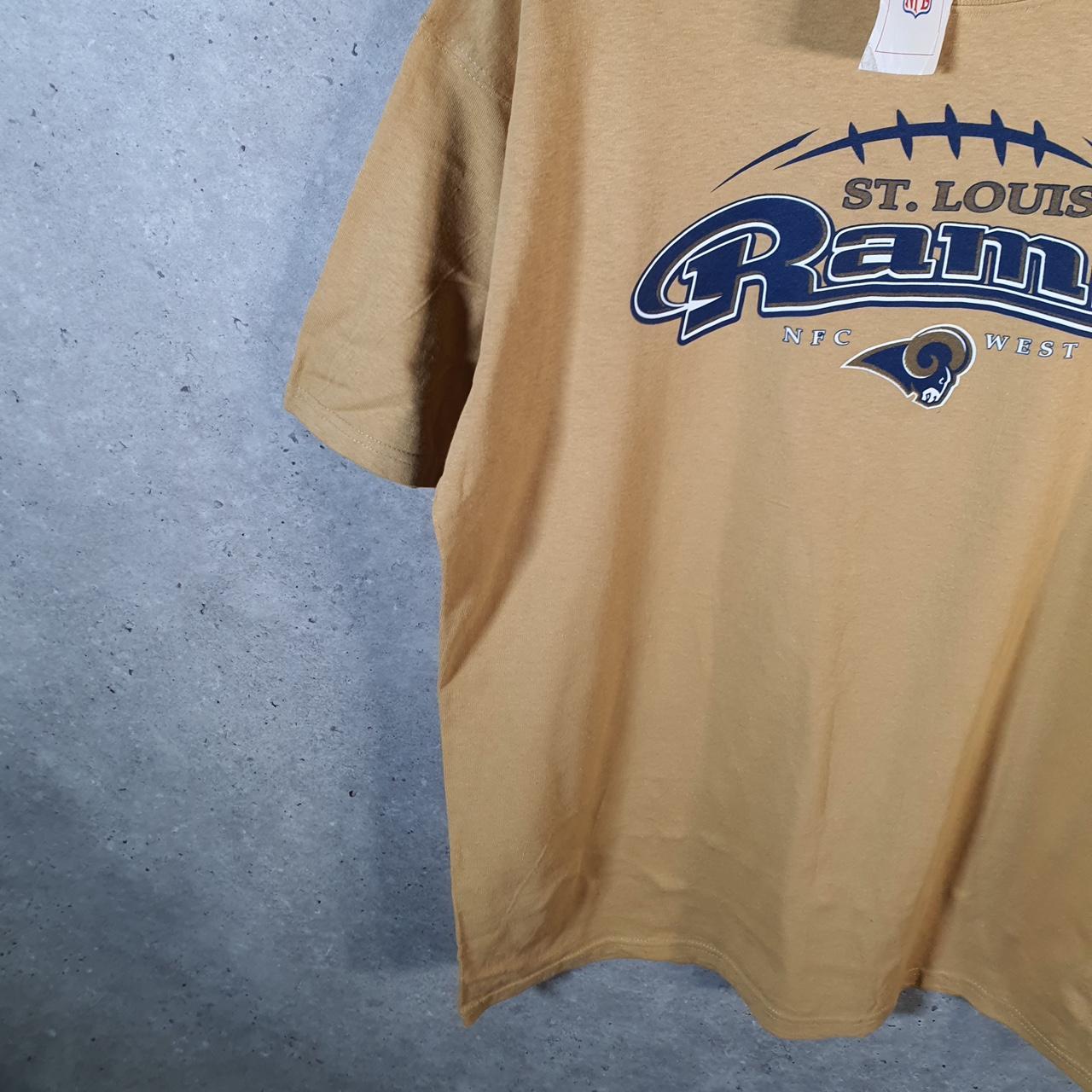 Vintage NFL St Louis Rams T Shirt Men’s Large Gold Pro Sport Logo Athletic