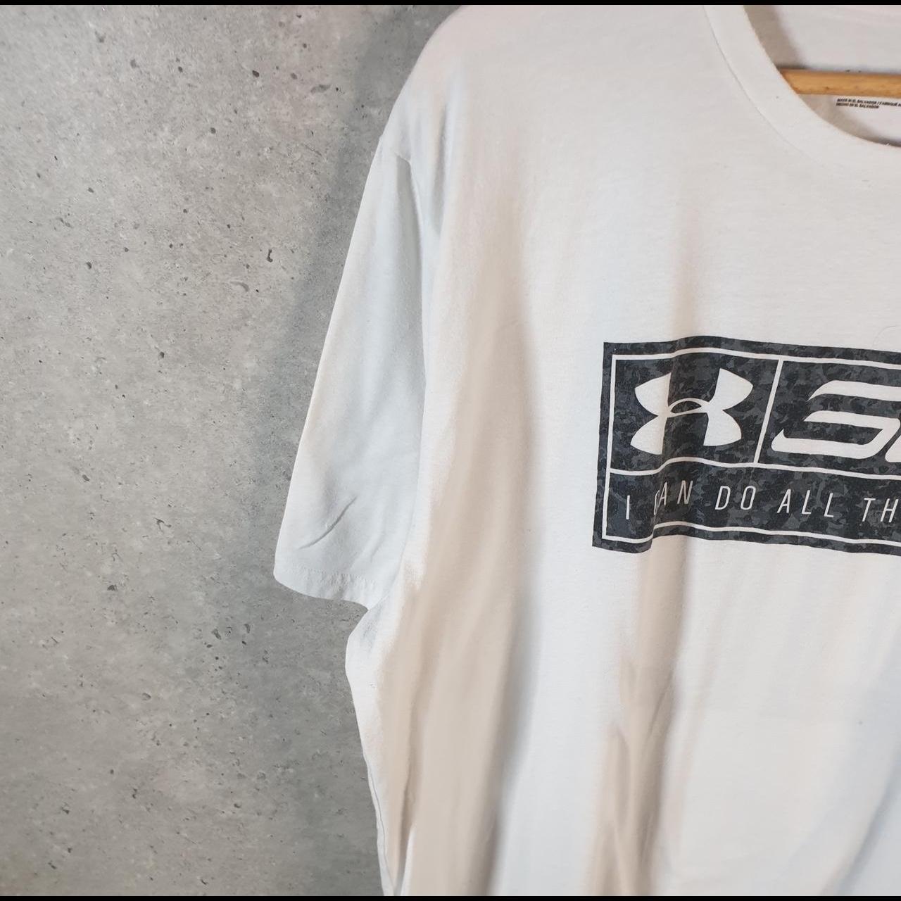 Vintage Under Armour Spellout T Shirt Shirt Men’s 2XL White Loose Sports Athletic