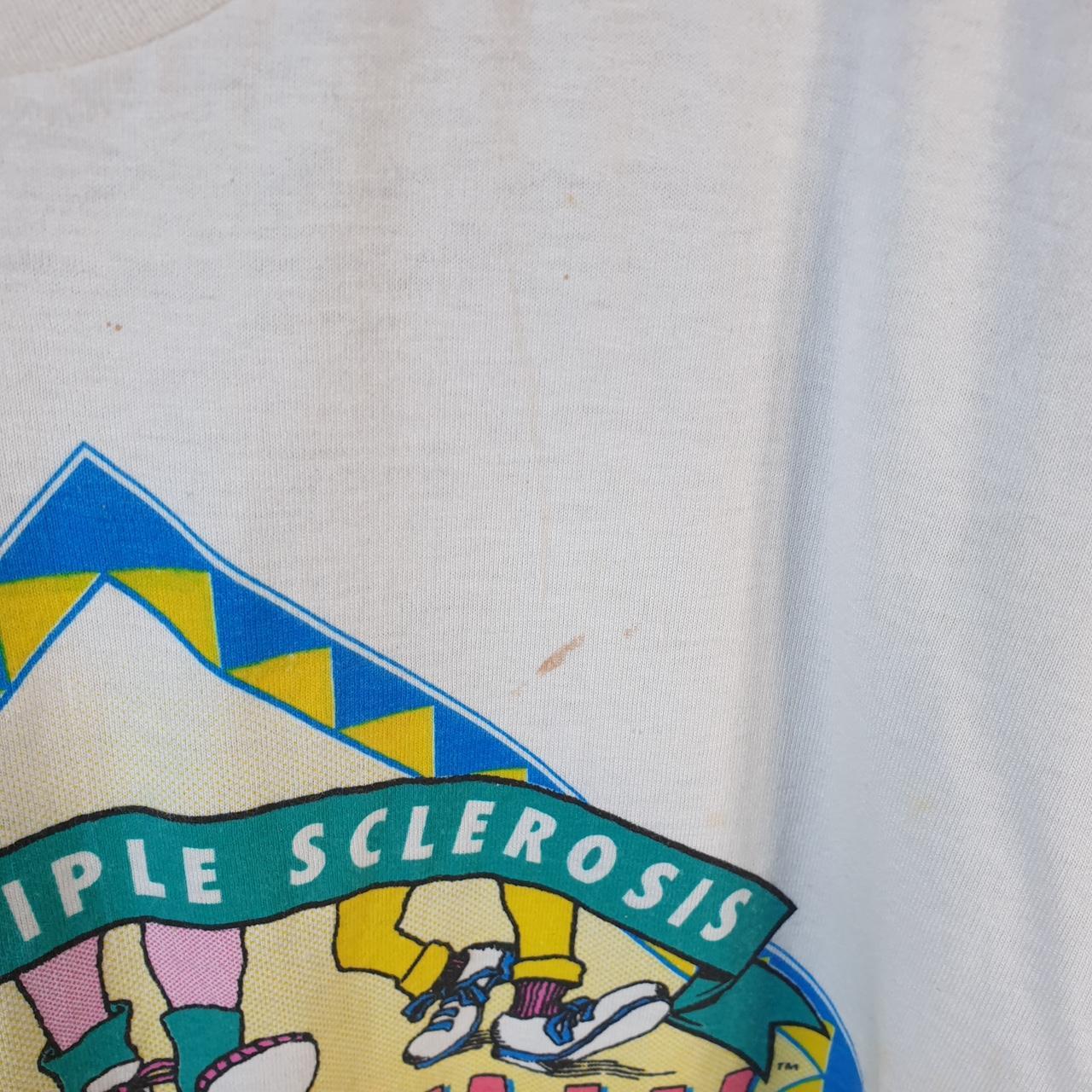 Vintage Screen Stars Kansas City Multiple Sclerosis 1989 Walk Single Stitch T Shirt Men’s Large White