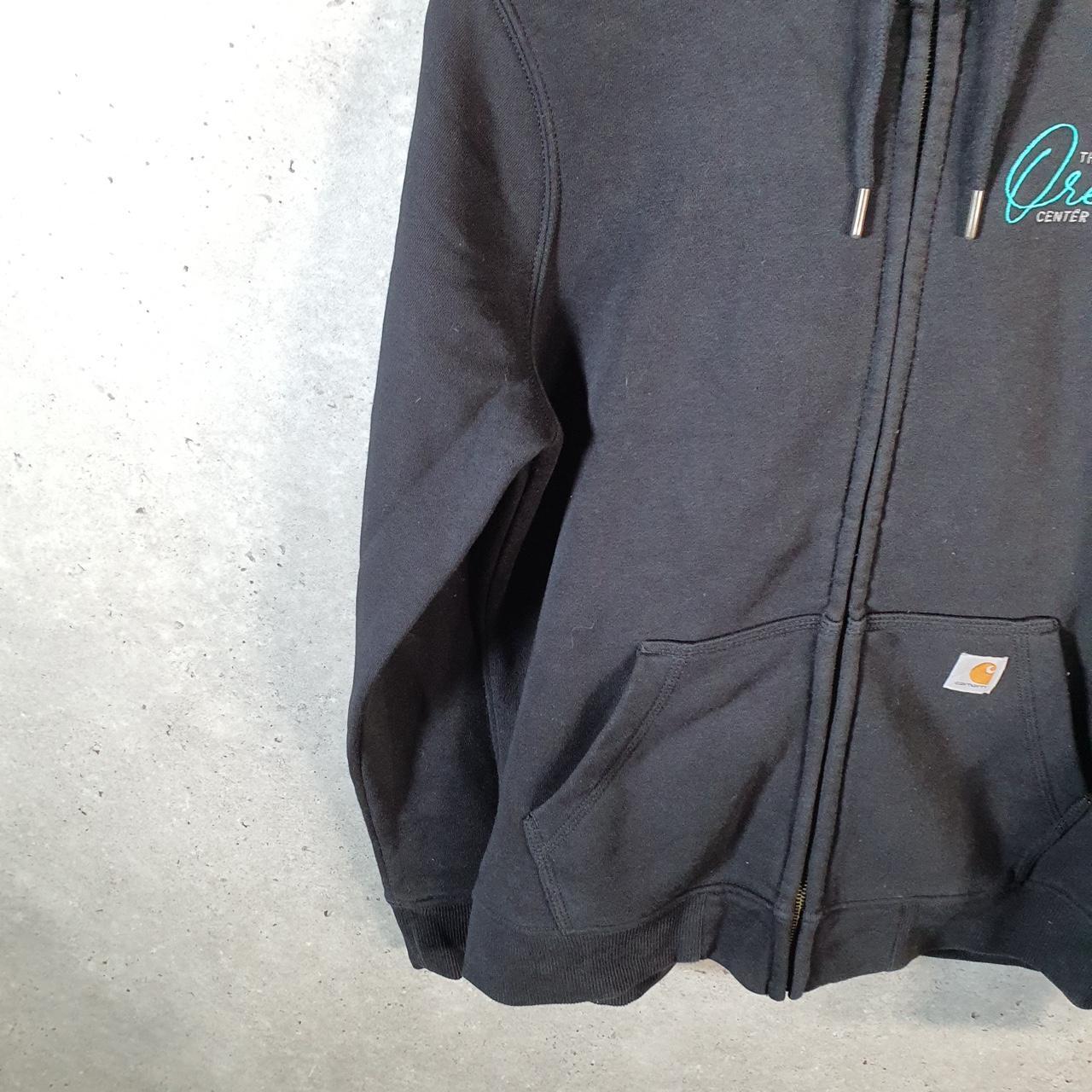 Vintage Carhartt Hoodie Womens Medium Black Pullover Blank USA Relaxed Fit