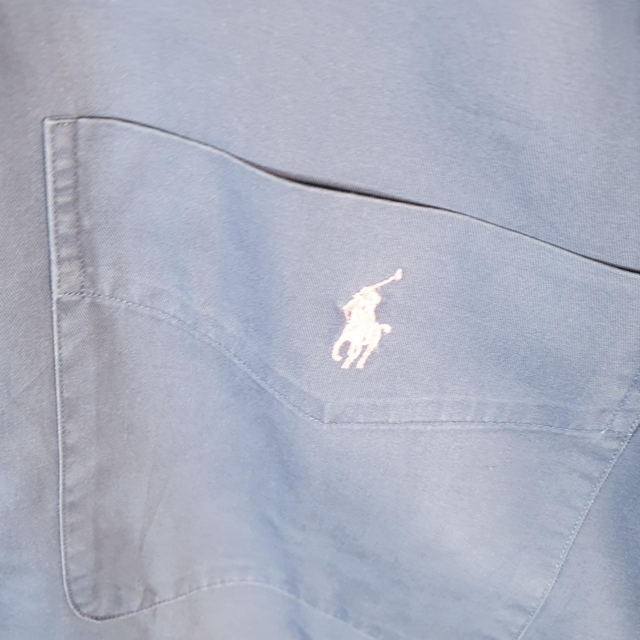 Vintage Ralph Lauren Button Down Shirt Men’s Large Blue Blake Fit Cotton Pony