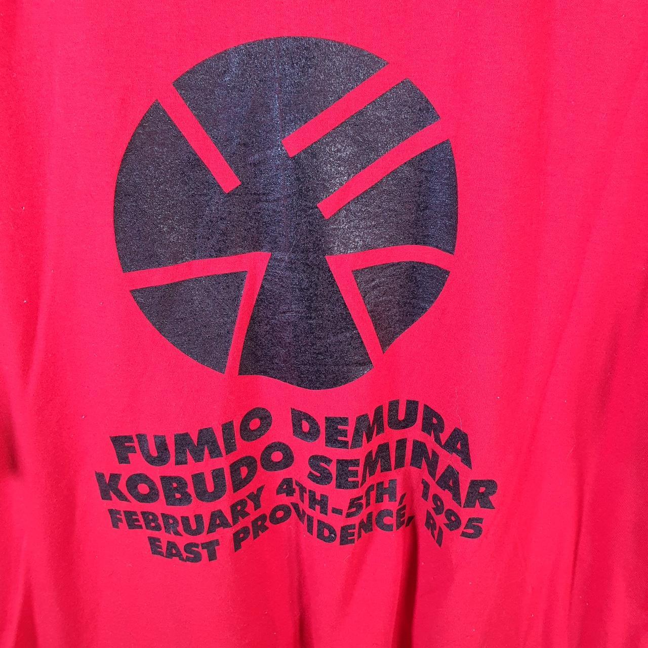 Vintage 1995 Fukui Demura Kobudo Seminar USA Single Stitch T Shirt Men’s Large Red C8992