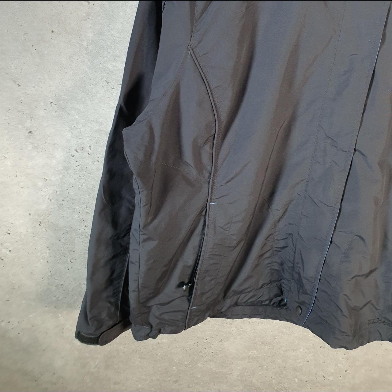 Vintage L.L. Bean Outdoors Nylon Jacket Mens Large Black Waterproof Shell