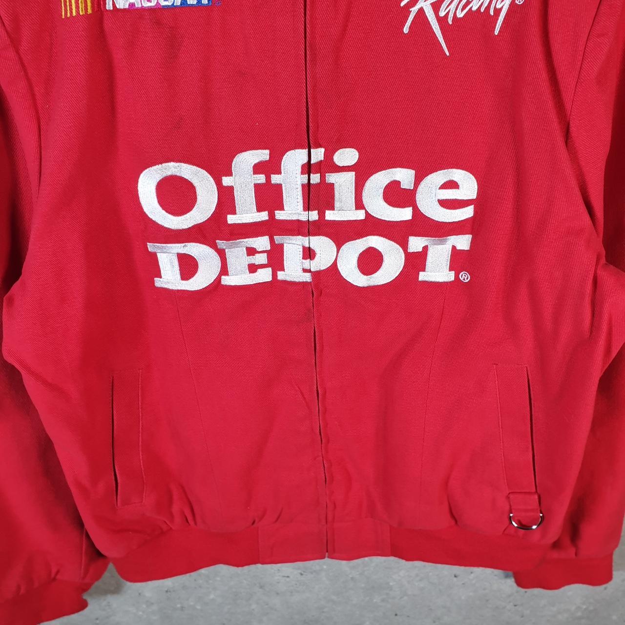Vintage Nascar Chase Authentics Office Depot Edward’s 99 Bomber Jacket Womens Large Red Big Fish Vintage