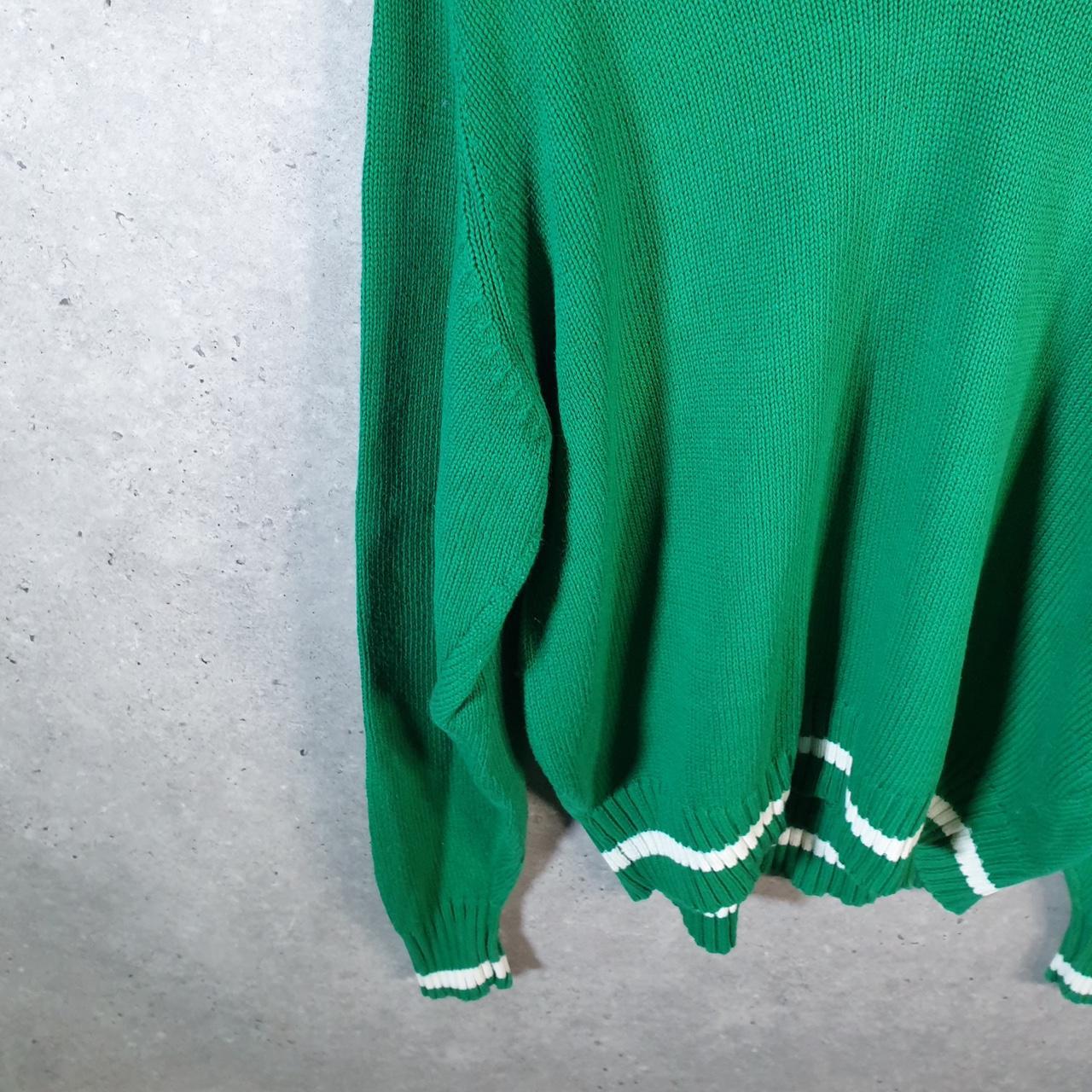 Vintage Ralph Lauren Polo Knit Sweatshirt Men’s Large Green Cotton Pullover Pony